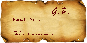 Gondi Petra névjegykártya