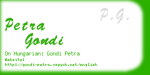 petra gondi business card